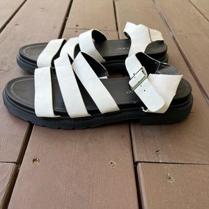 White Chunky Strapped Sandals
